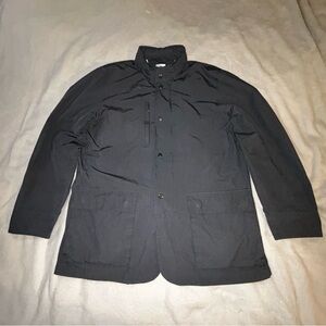 Peter Millar Jacket Mens XL Gray Packable Hood Water Resistant Rain Travel